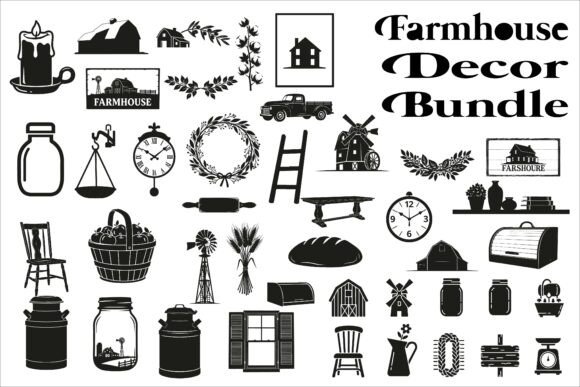 Download Modern Farmhouse Decor Silhouette Bundle - Premium Resources