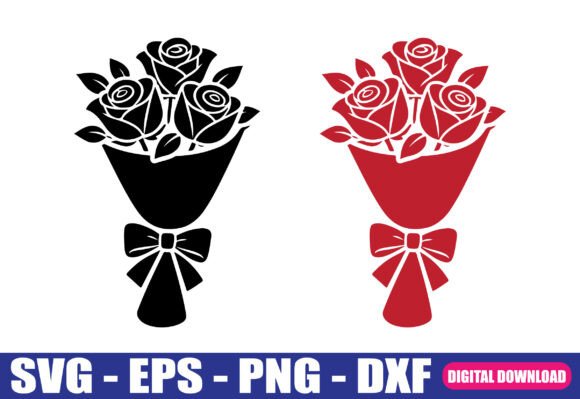 Download Valentine Rose Bouquet SVG Cut File - Rose bouquet svg Collection