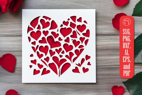 Download Paper Cut Valentine's Card SVG Cut File - Paper cut Collection