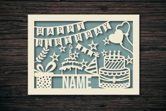 Download Personalized Birthday Card Paper Cut - Paper cut Collection