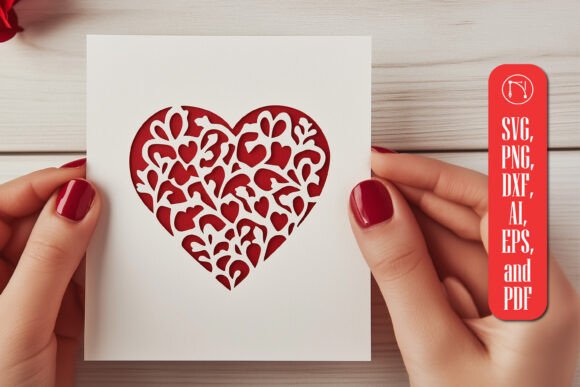 Download Paper Cut Valentine's Card SVG Cut File - Paper cut Collection