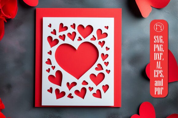 Download Paper Cut Valentine's Card SVG Cut File - Paper cut Collection