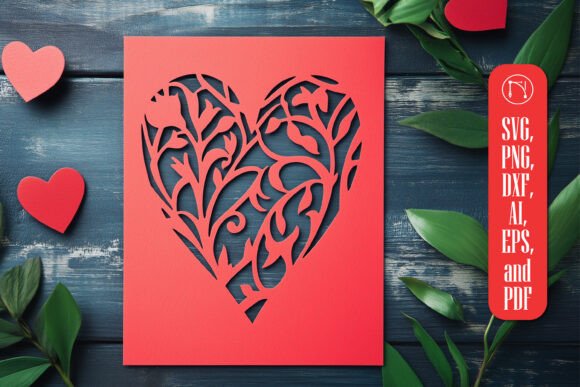 Download Paper Cut Valentine's Card SVG Cut File - Paper cut Collection