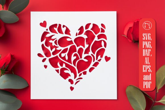 Download Paper Cut Valentine's Card SVG Cut File - Paper cut Collection