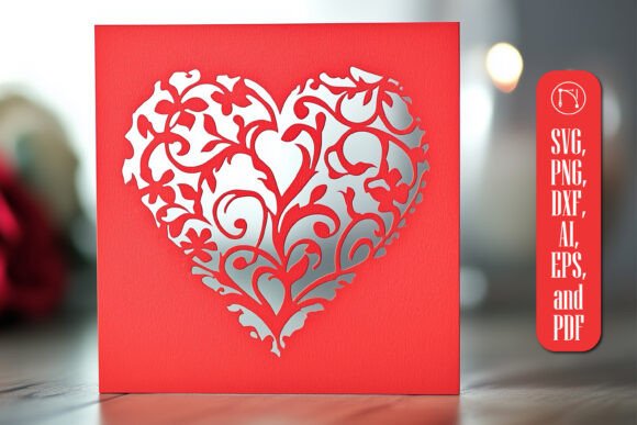 Download Paper Cut Valentine's Card SVG Cut File - Paper cut Collection