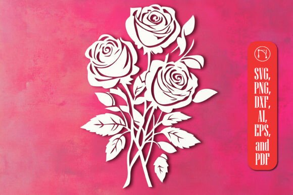 Download Cricut Rose Bouquet SVG Cut File - Rose bouquet svg Collection